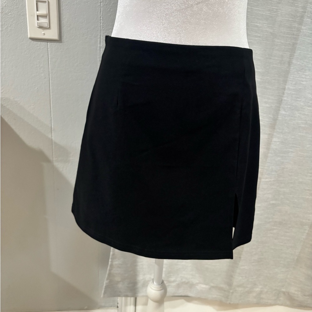 Essential Black Mini Skirt with Side Slit
